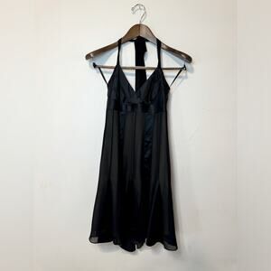 BCBGMaxazria Silk Halterneck Mini Dress - Size 4P